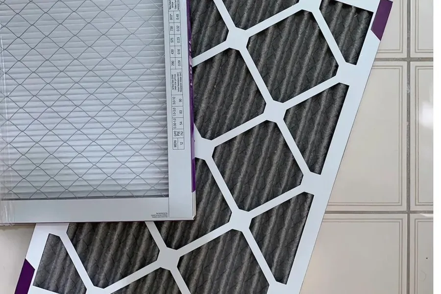 services-card-air-filters A new air filter next to a used one