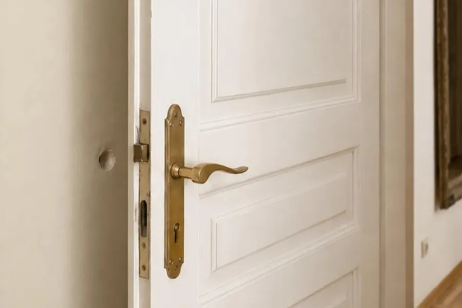 services-card-doorstops An interior door and its hardware